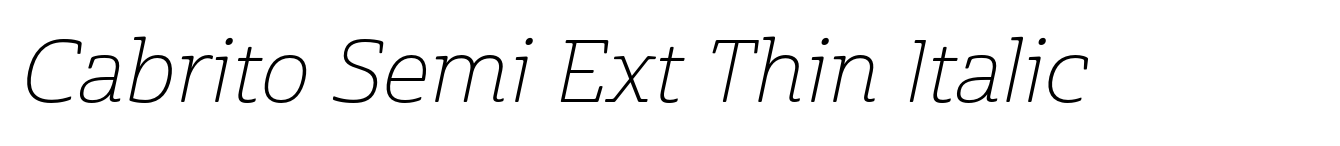 Cabrito Semi Ext Thin Italic